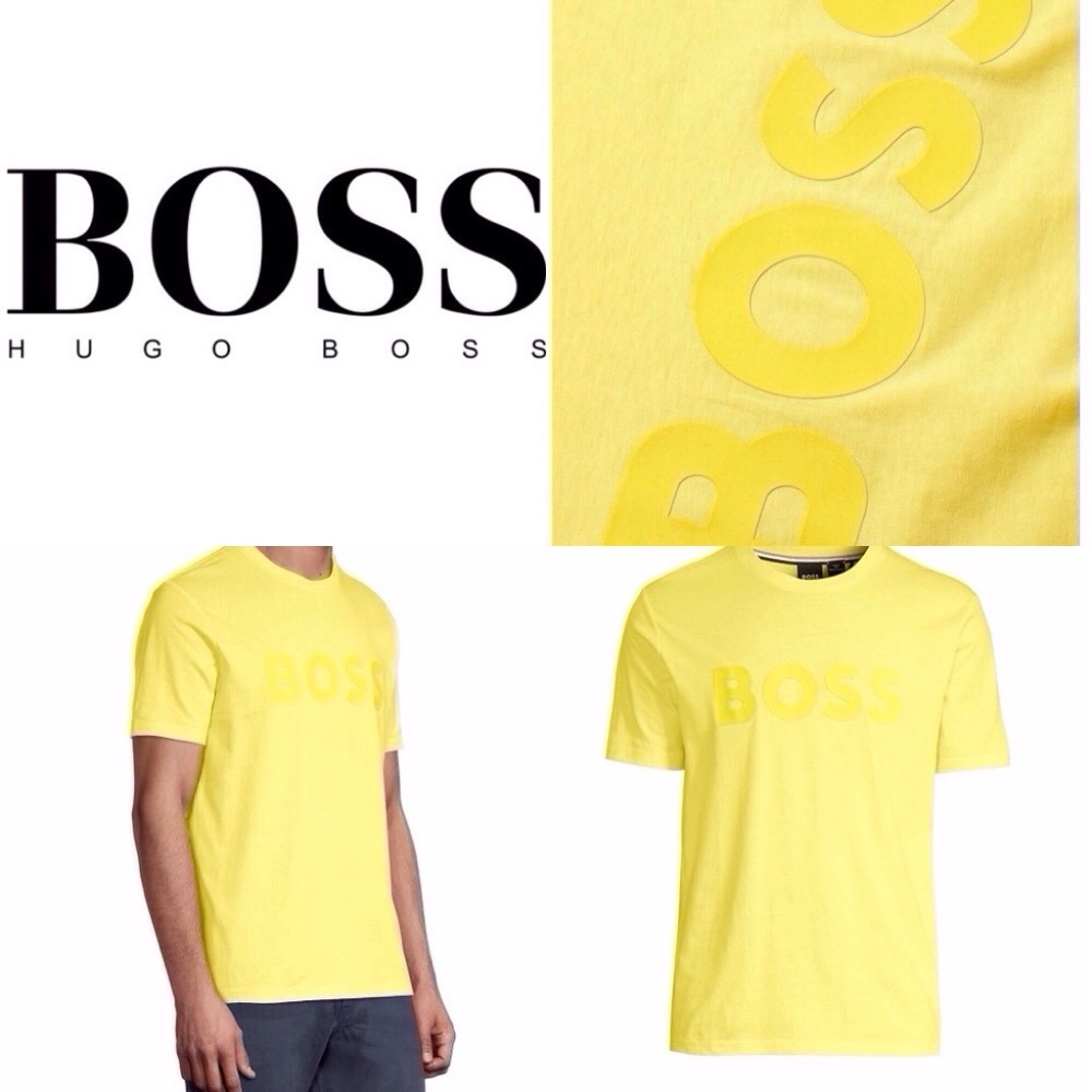 🔥SALE 40%OFF🔥NWT BOSS T-Shirt Size L Bright Yellow